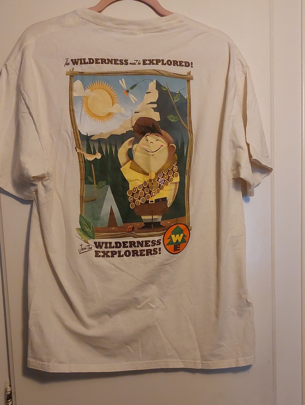 Fruit of the Loom Cream Kids Wilderness Explorer Badge Tee - Picture 2 of 3